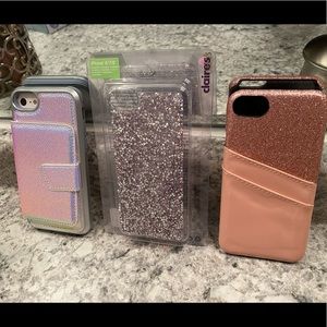 3 BRAND NEW IPHONE 6/7/8 PHONE CASES/ CASE WALLETS